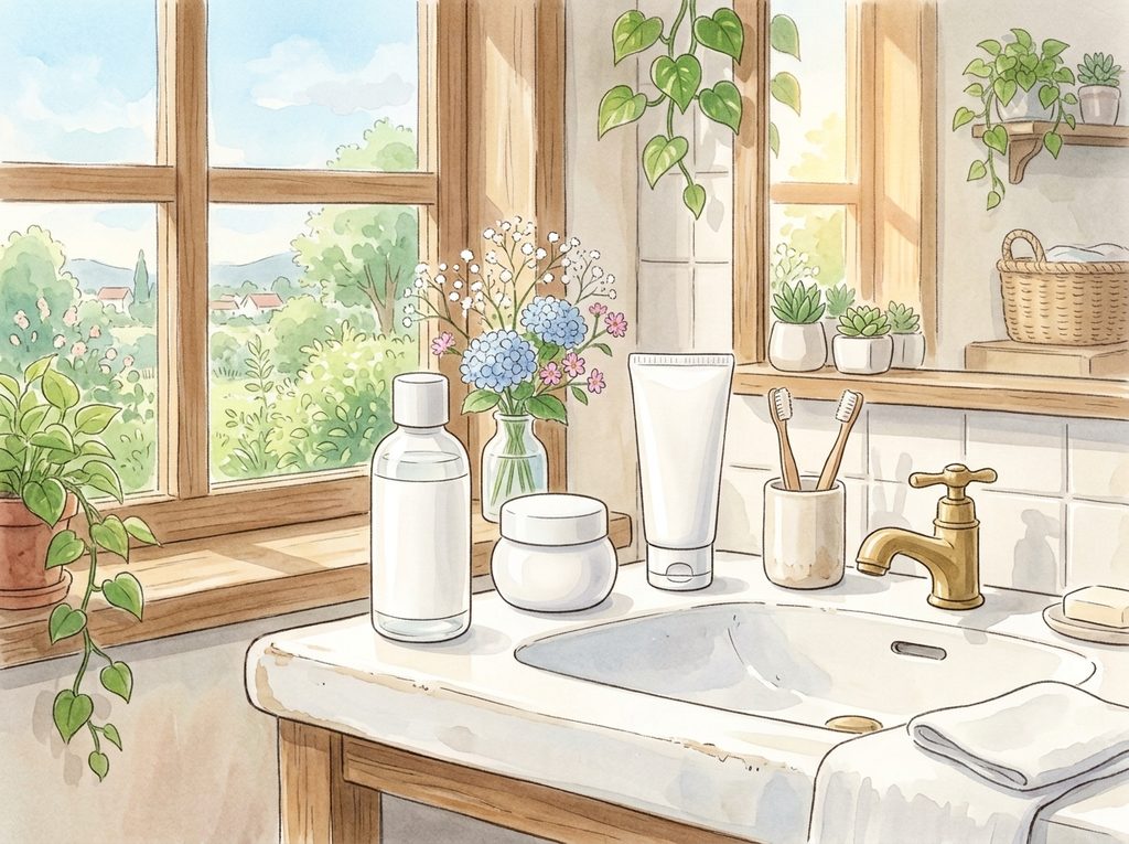 レチノールケアとセットで使いたい保湿と日焼け止めを紹介するイラスト